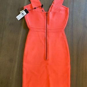 BCBGMaxAzria coral bodycon dress